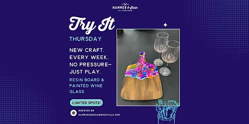 Try It Thursday: Resin Cutting Board & Painted Wine Glass