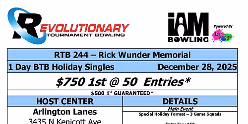 RTB 244 - Rick Wunder Memorial Holiday Singles