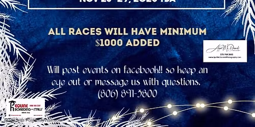 Rockin J Races Open 4D $1000+ added 