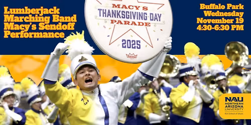 Lumberjack Marching Band Macy's Sendoff Performance