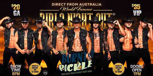 Sep 24th: Kent, OH- MAGIC HUNKS\u00ae AUSTRALIAN TAKEOVER at Burnt Pickle