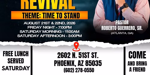 City Wide Revival  - Theme : Time to Stand