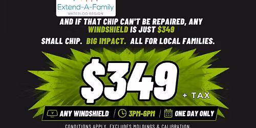 Free Windshield Rock Chip Repair \u2014 Chip In for Charity \u00b7 Supporting Extend-A-Family
