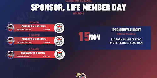 Sponsors + Life Members Day | Round 8