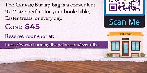 Thursday Thrive & Paint | Painted Burlap Tote Bag