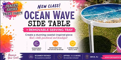 Make an Epoxy Ocean Side Table with Removeable Serving Tray