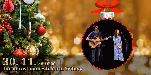Rozsvícení vánočního stromu + koncert: Eliška a Petr Lüftnerovi