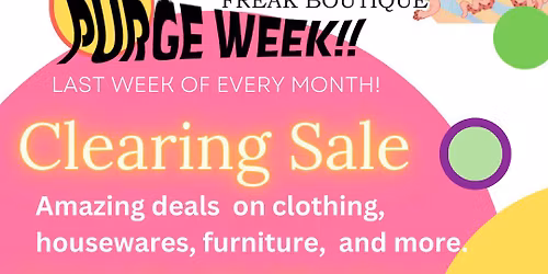 December 2025 Weird Sisters Freak Boutique Clearing Sale PURGE WEEK