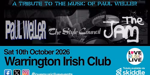 PURE WELLER - A Tribute to Paul Weller, Style Council & The Jam