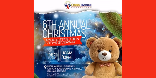 6th Annual Christmas Food Distribution and Toys Giveaway