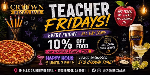 Teacher Fridays: 10% off Class Dismissed at Crown!