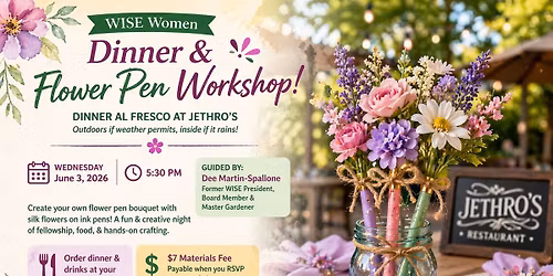 WISE Women Dinner & Flower Pen Workshop
