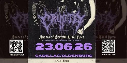 CRYPTA - "Shades of Sorrow: Final Rites" Europa-Tour '26