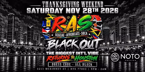 R.A.S BLACK OUT HOUSTON | 100% REGGAE vs AFROBEAT vs SOCA