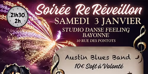 Tous avec des Strass & Paillettes: Re R\u00e9veillon avec Austin Blues Band