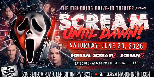 Scream Until Dawn: SCREAM, SCREAM 2 + SCREAM 3 (on 35mm)