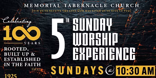 Fifth Sunday Worship Experience