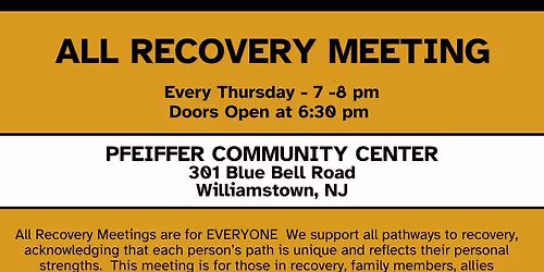 All Recovery Meeting - Supporting Recovery