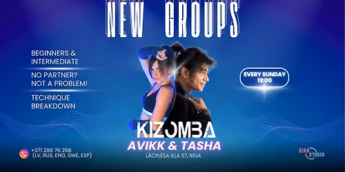 Kizomba NEW Groups - Avikk & Tasha | Beginners to Intermediate