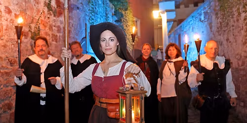 Fackelf\u00fchrung mit dem Heidelberger Nachtw\u00e4chter