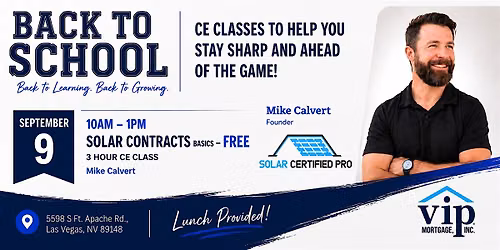 FREE CE Class - Solar Contracts
