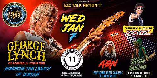 1\/7 George Lynch of Dokken, Terry Ilous of XYZ, Brett Carlisle of Great White at Cafe Eleven!