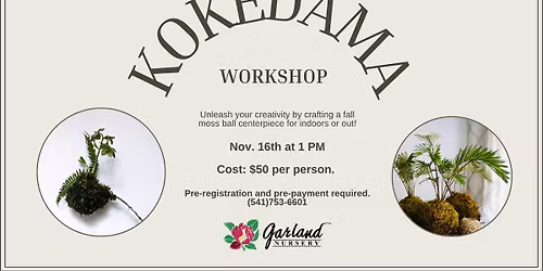 Fall Kokedama Workshop