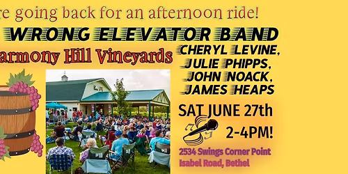 The Wrong Elevator Band at Harmony Hill Vineyards!