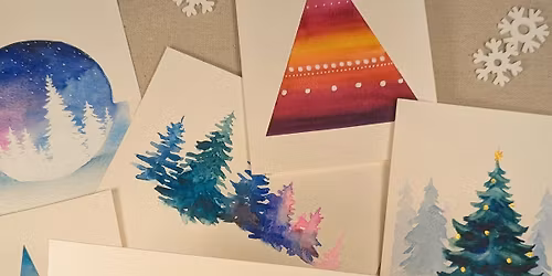 Handpainted Holiday Cards with Mozy Studios