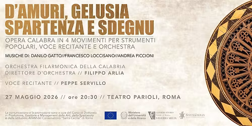 AMURI, GELUSIA, SPARTENZA E SDEGNU \u2013 Opera calabra in quattro tempi