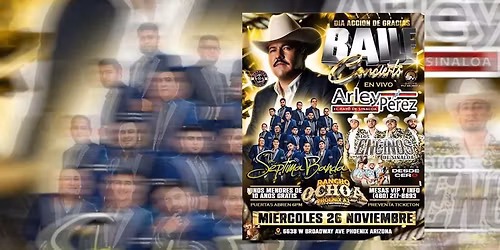 DIA DE ACCION DE GRACIAS BAILE CONCIERTO EN VIVO Arley Perez & MAS