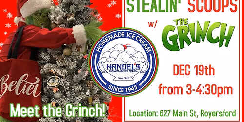 Grinch Visits @ Handel's Ice Cream in Royersford!!