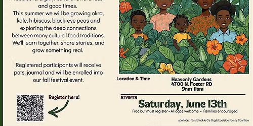 Collards & Kin Summer Growing Program:     June 27th-Sept 12 2026