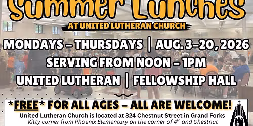 FREE SUMMER LUNCHES at United Lutheran Church!