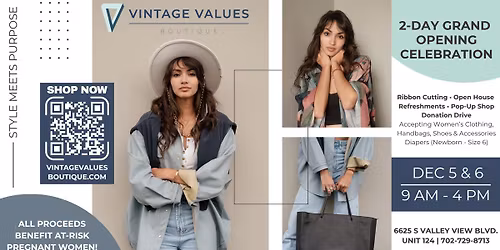 VINTAGE VALUES BOUTIQUE 2-DAY GRAND OPENING CELEBRATION