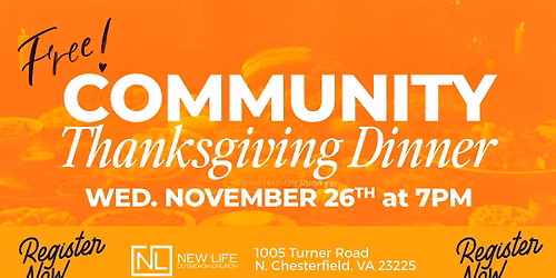 Free Community Thanksgiving Dinner at New Life Outreach Church