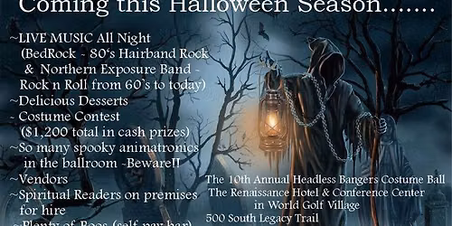 \ud83c\udf83ADULT HALLOWEEN COSTUME PARTY - The Headless Bangers Costume Ball\ud83d\udc7b