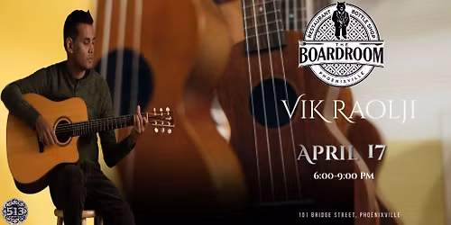 The Boardroom Restaurant and Bottle Shop welcomes the return of Vik Raolji!