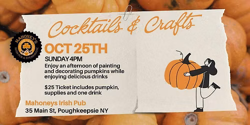 Cocktails & Crafts Pumpkin Decorating
