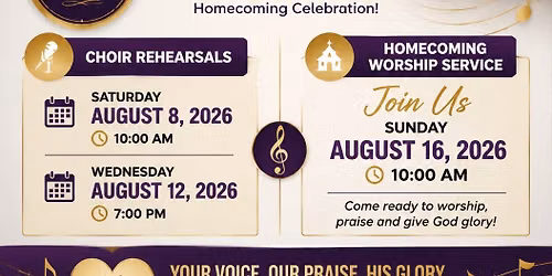 Homecoming Choir in Worship 