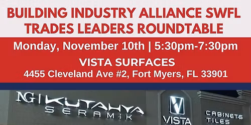 SWFL BA Trades Leaders Roundtable \u2013 Every 2nd Monday