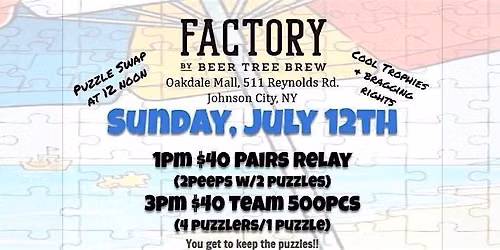 Puzzles and Pints at Factory by Beer Tree Speed Puzzling Contest