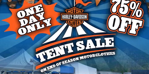 End of Season MotorClothes Tent Sale