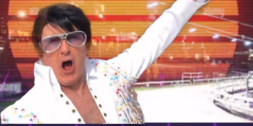 Mark A. Wright as ELVIS @ Coral Brighton & Hove Greyhound Stadium