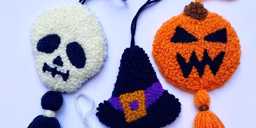 Punch Needle Embroidery- Halloween Dangly