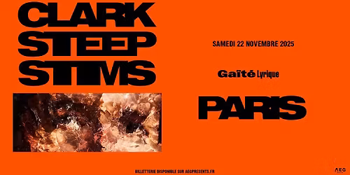 Clark \u2022 Ga\u00eet\u00e9 Lyrique, Paris \u2022 22 novembre 2025