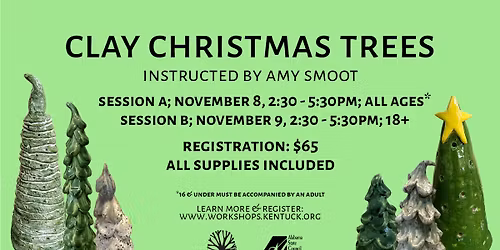 Clay Christmas Trees at Kentuck