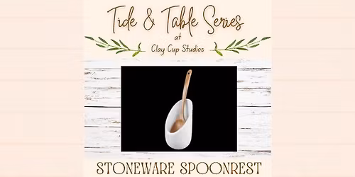 Tide and Table: A Coastal Stoneware Series - Upright Spoon Rest