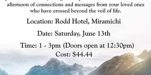 Spiritual Medium Paleki Miramichi Public Talk