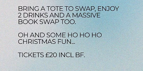 TOTE-ALLY Christmas: Bookface Sip & Swap at Bunker